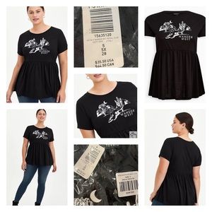 NWT Torrid Skull Babydoll Top size 5